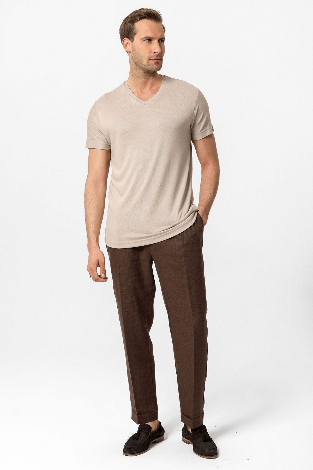 Antioch Basic V Yaka Erkek T-Shirt