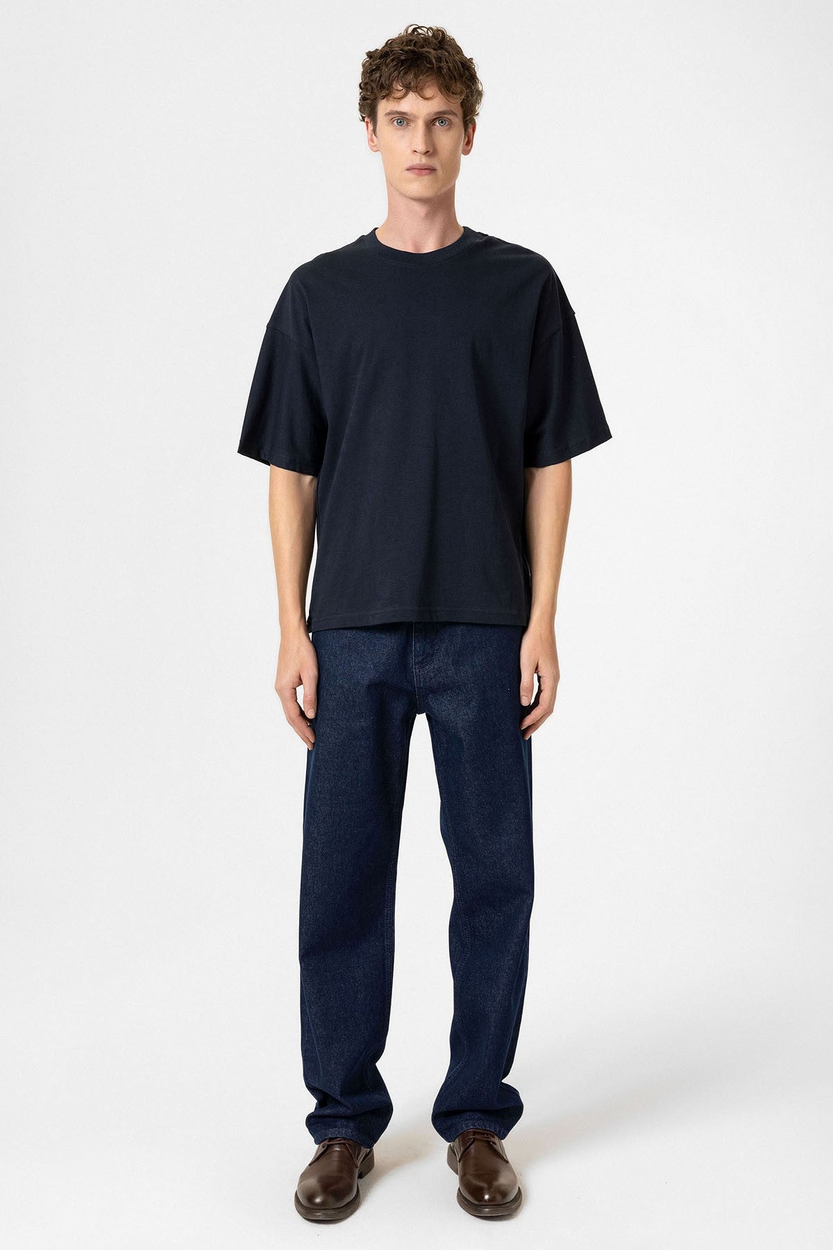 Antioch Siyah Crop Fit Erkek T-Shirt