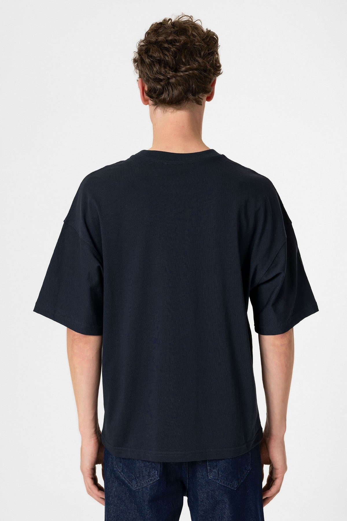 Antioch Siyah Crop Fit Erkek T-Shirt