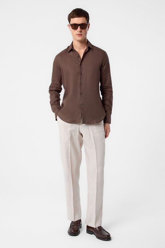 Antioch 100% Keten Comfort Fit Erkek Gömlek