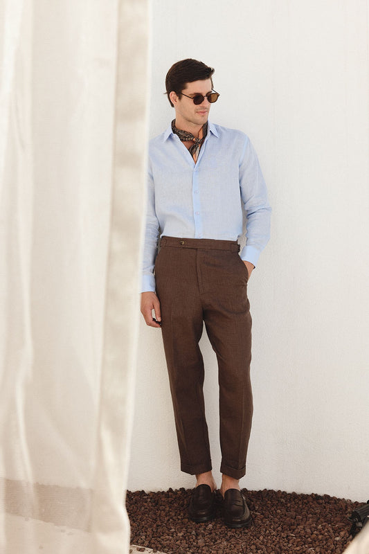 Antioch 100% Keten Comfort Fit Erkek Gömlek
