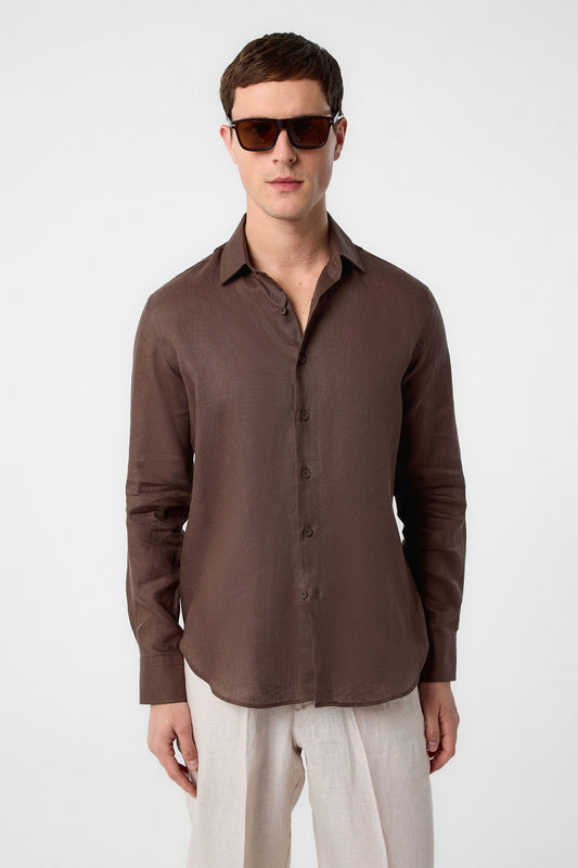 Antioch 100% Keten Comfort Fit Erkek Gömlek