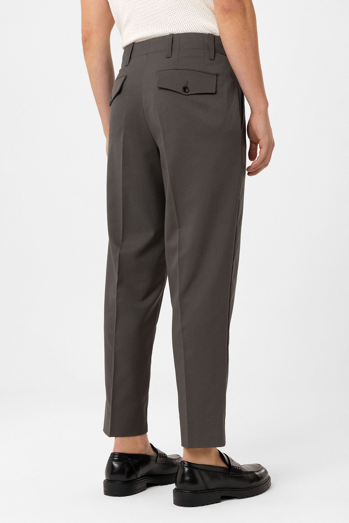 Antioch Siyah Yüksek Bel Straight Fit Erkek Pantolon