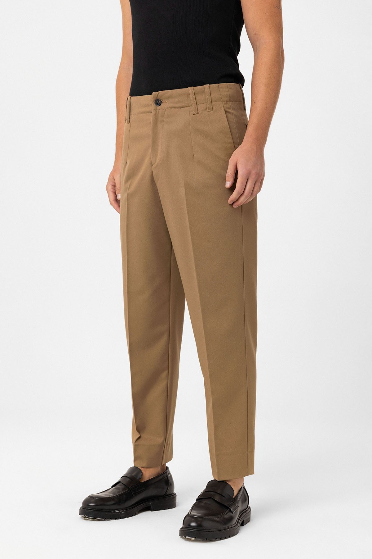 Antioch Siyah Yüksek Bel Straight Fit Erkek Pantolon