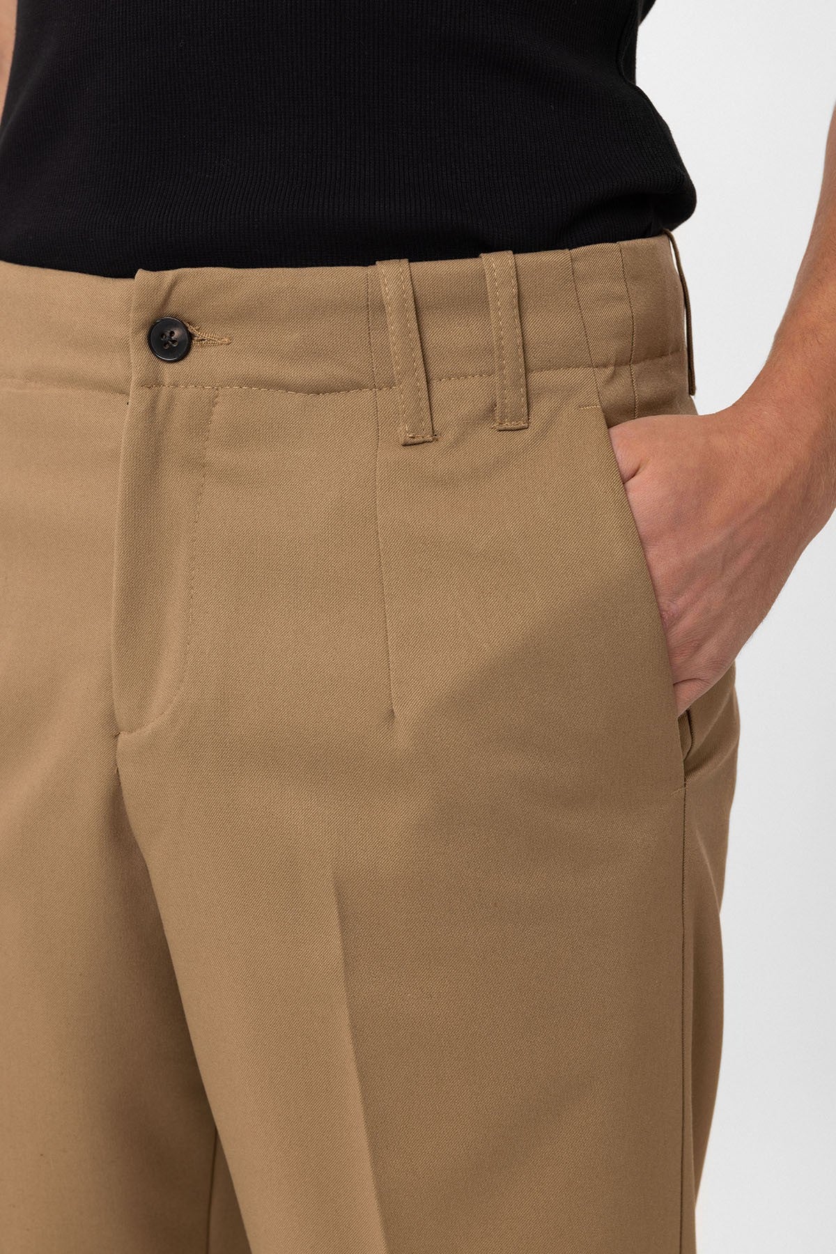 Antioch Siyah Yüksek Bel Straight Fit Erkek Pantolon