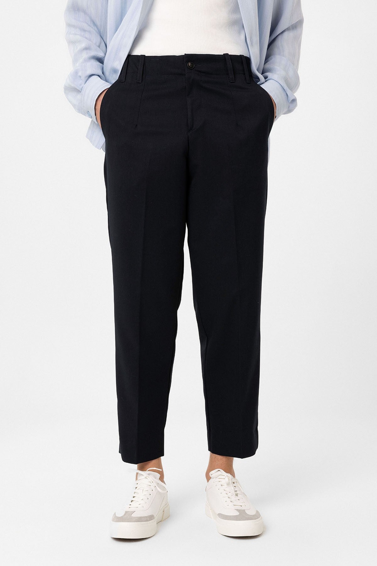 Antioch Siyah Yüksek Bel Straight Fit Erkek Pantolon