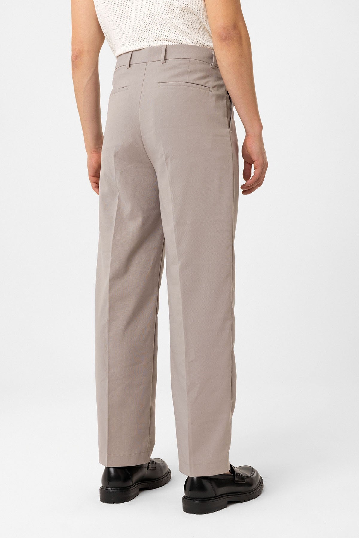 Antioch Siyah Çift Pileli Baggy Fit Erkek Pantolon