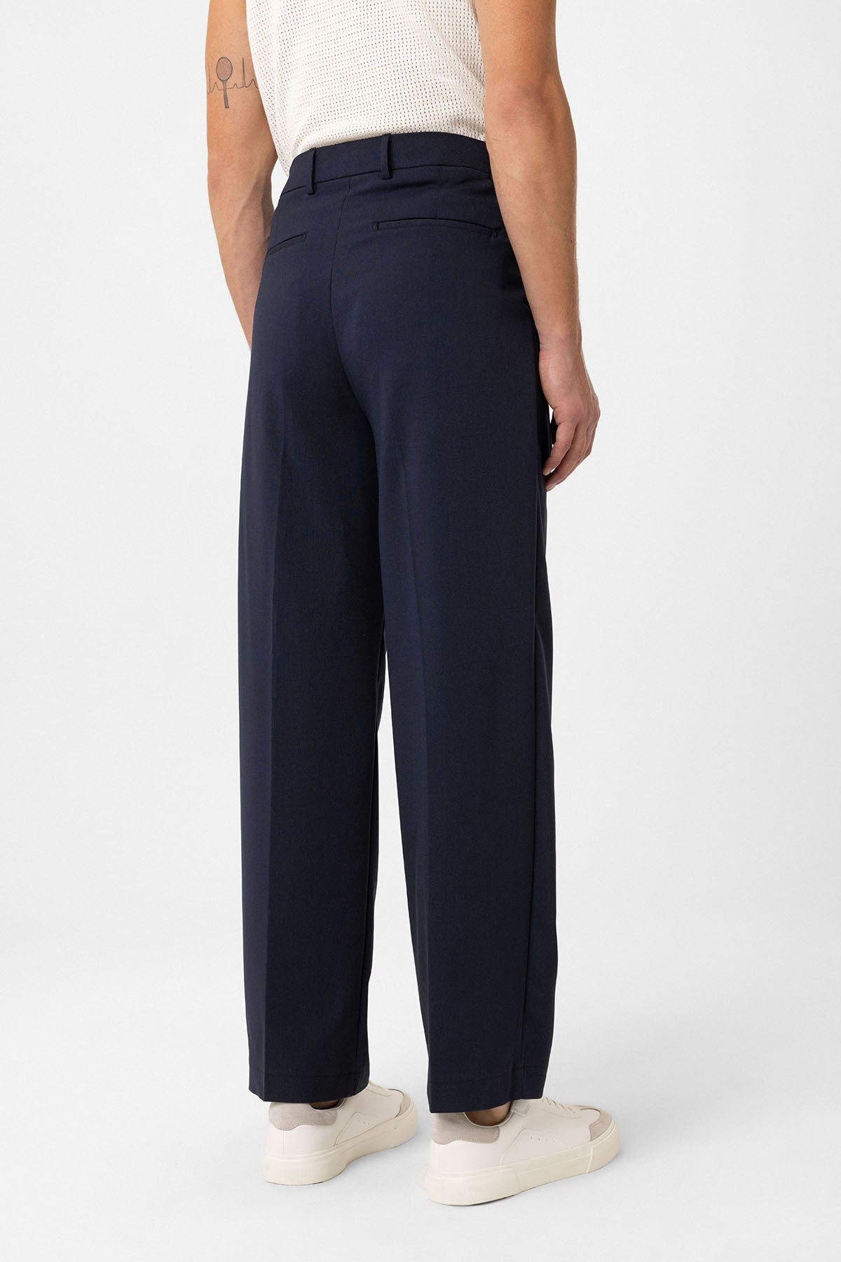 Antioch Siyah Çift Pileli Baggy Fit Erkek Pantolon