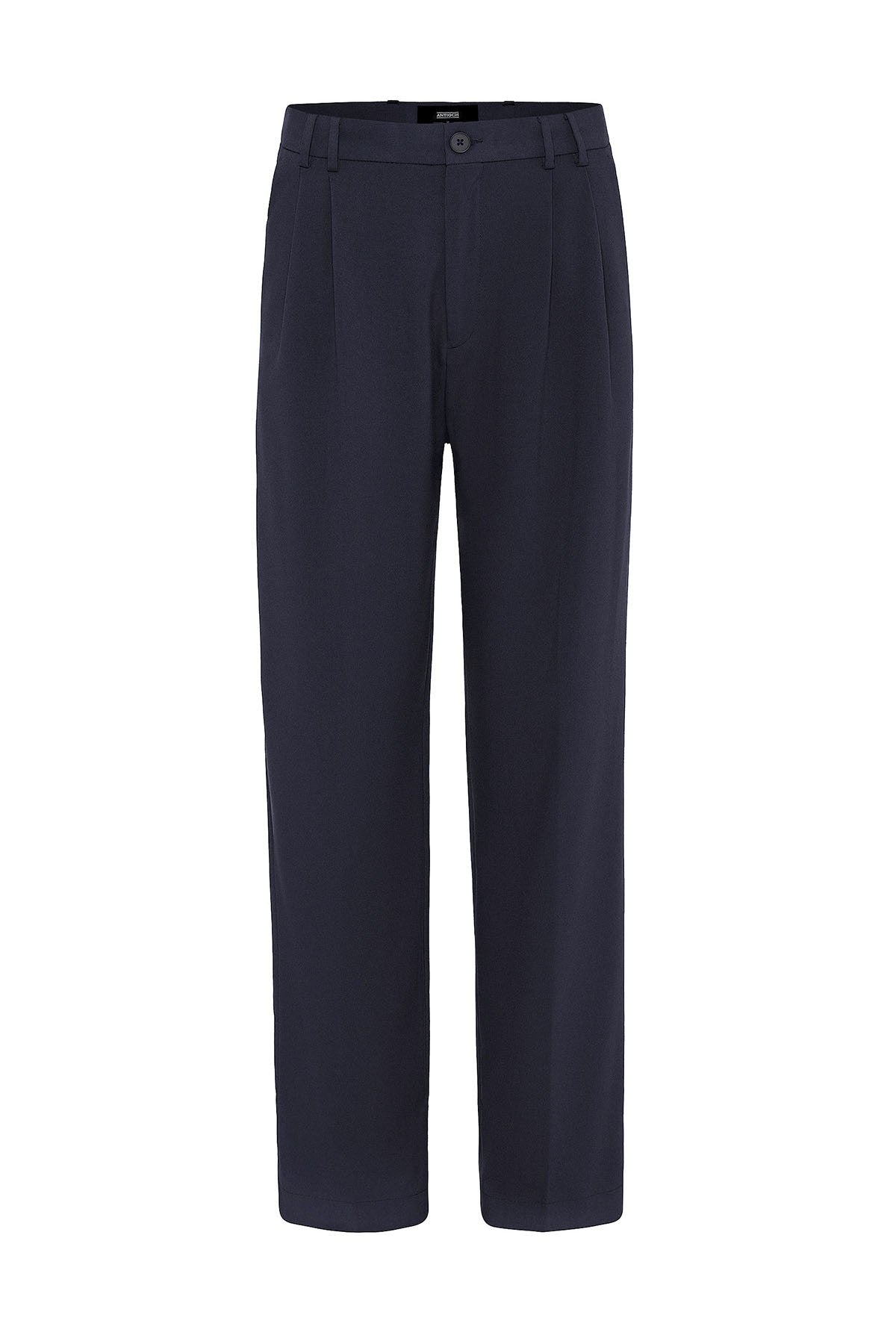 Antioch Siyah Çift Pileli Baggy Fit Erkek Pantolon