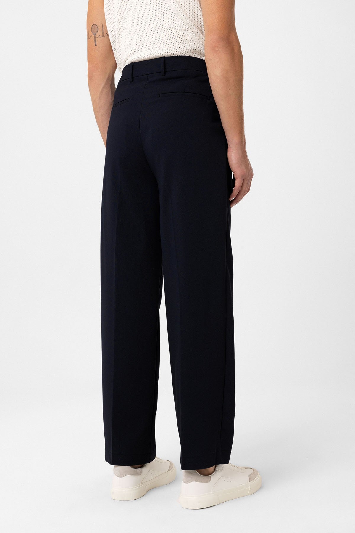 Antioch Siyah Çift Pileli Baggy Fit Erkek Pantolon