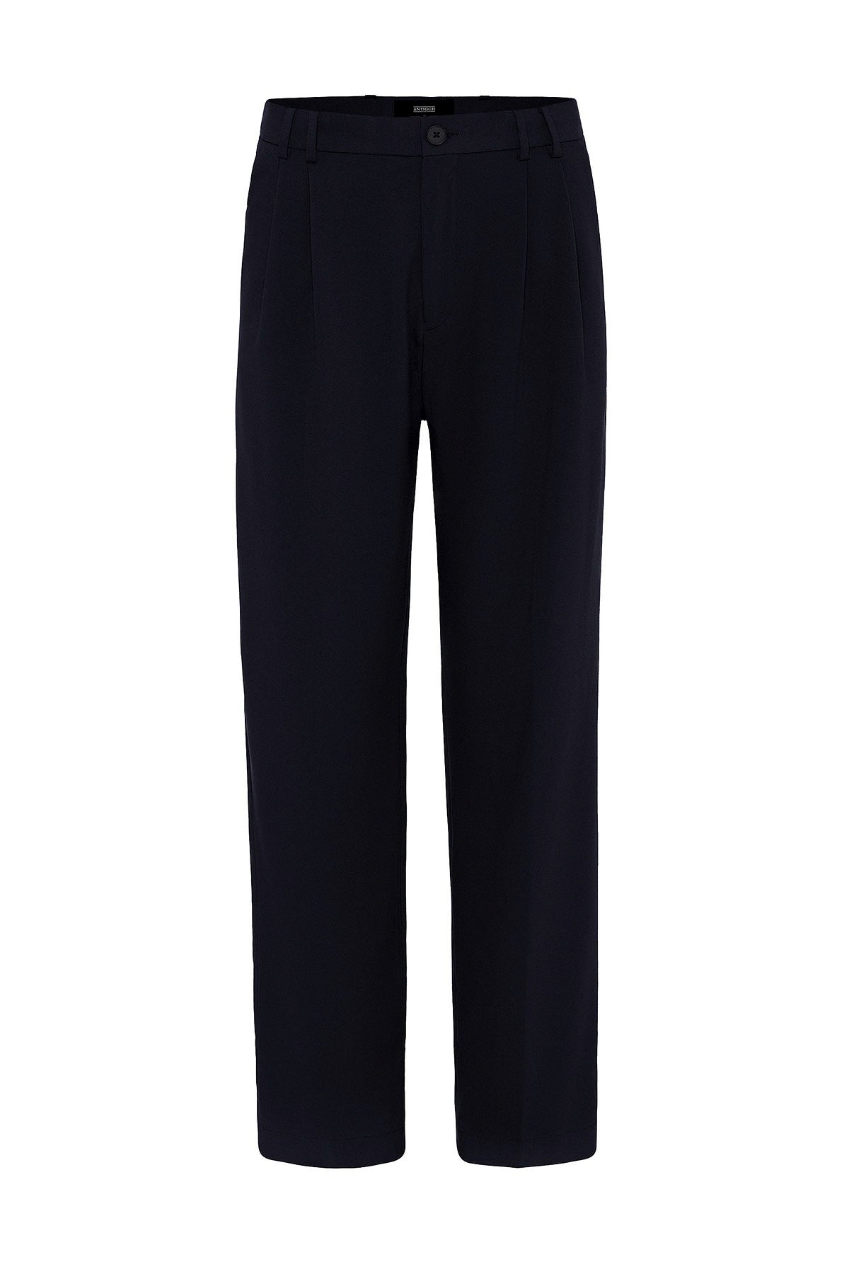 Antioch Siyah Çift Pileli Baggy Fit Erkek Pantolon