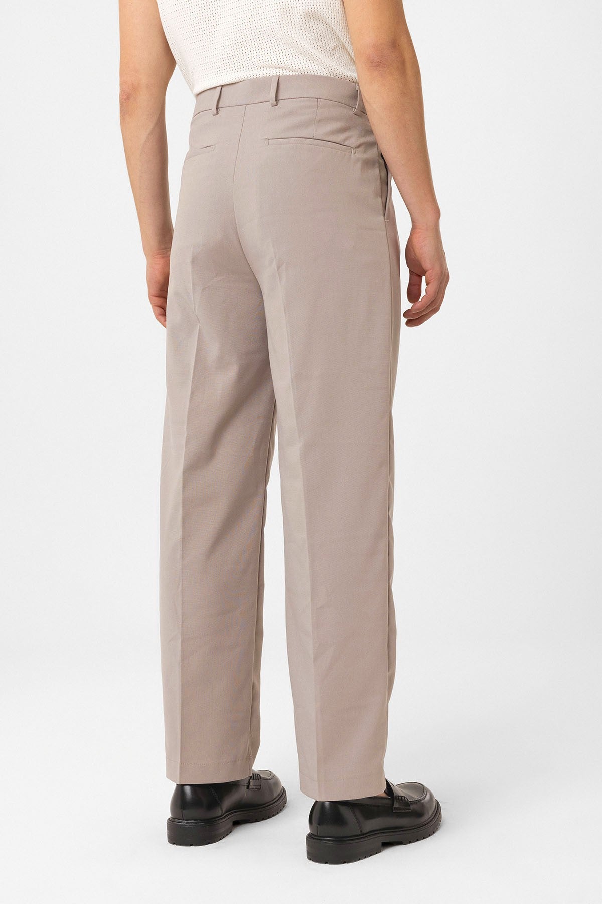 Antioch Siyah Çift Pileli Baggy Fit Erkek Pantolon