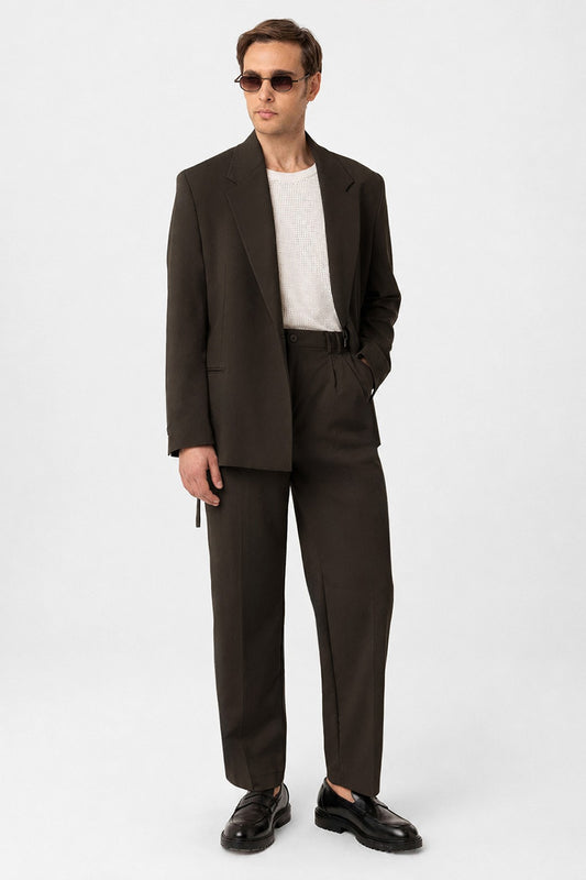 Çift Pileli Baggy Fit Erkek Pantolon