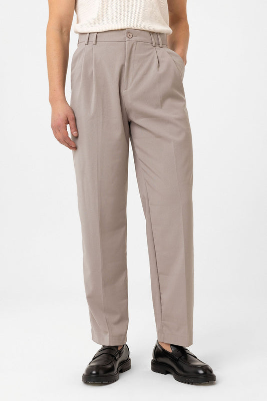 Antioch Siyah Çift Pileli Baggy Fit Erkek Pantolon
