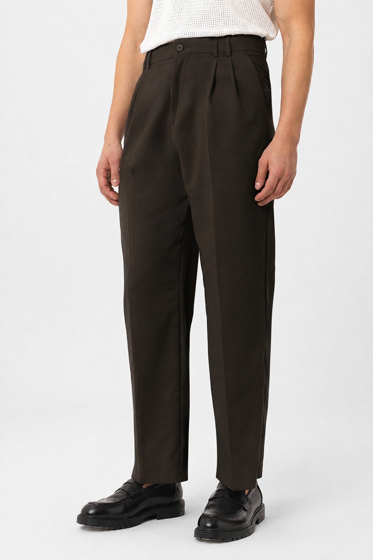 Çift Pileli Baggy Fit Erkek Pantolon