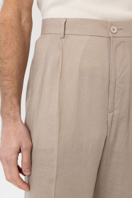 Antioch Keten Karışımlı Erkek Baggy Pantolon