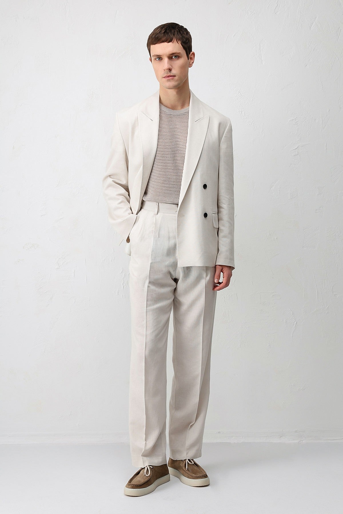Antioch Keten Karışımlı Erkek Baggy Pantolon