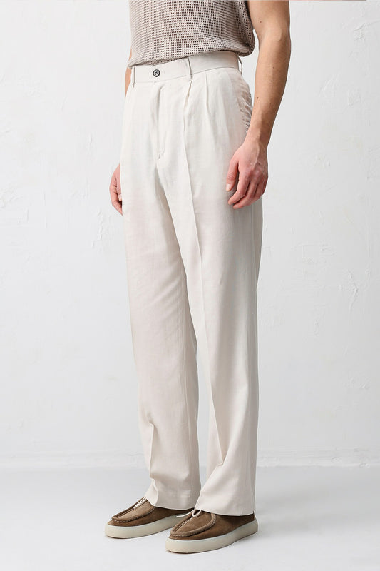 Antioch Keten Karışımlı Erkek Baggy Pantolon