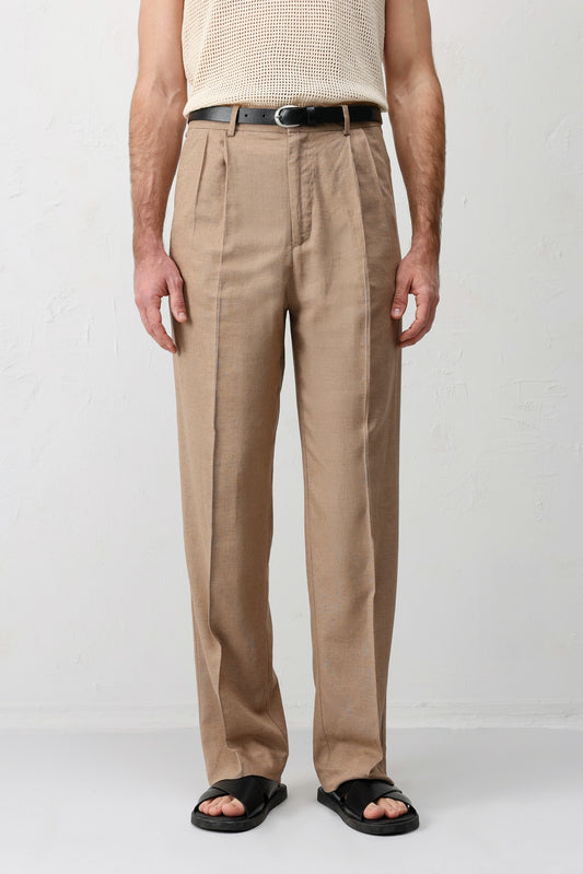Antioch Keten Karışımlı Erkek Baggy Pantolon