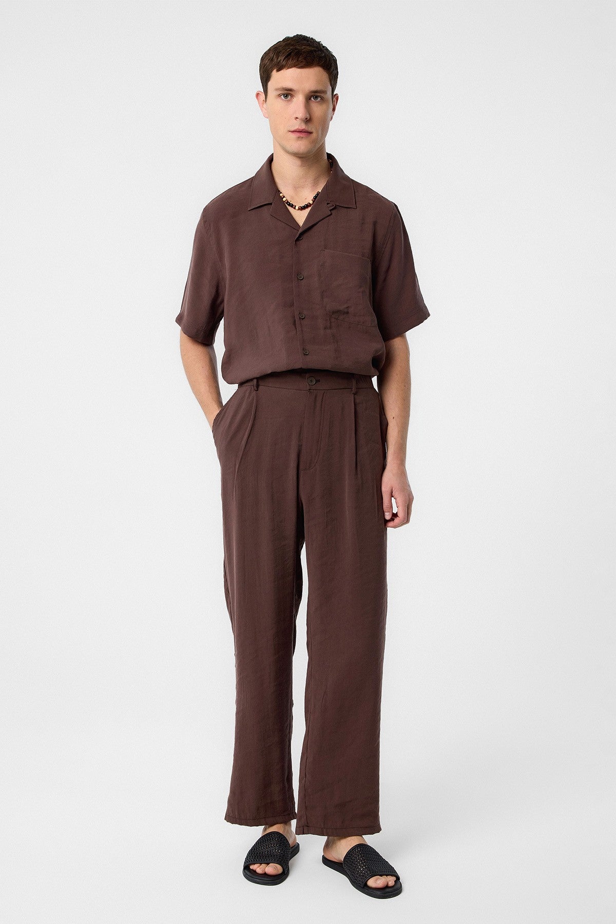 Antioch Relaxed Modal Kumaş Yüksek Bel Erkek Pantolon