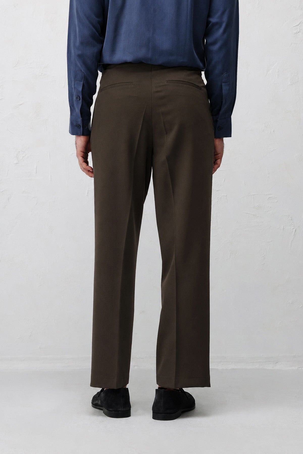 Antioch Siyah-1 Relax Fit Pilili Erkek Pantolon