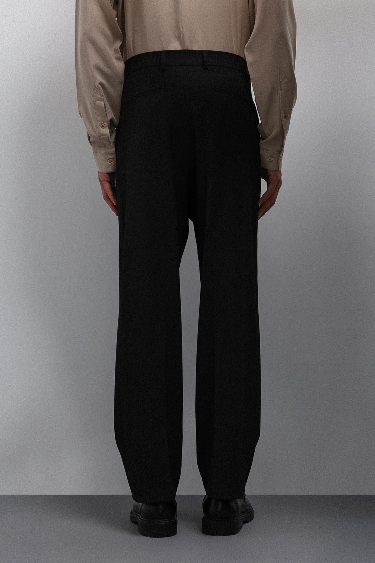 Antioch Siyah-1 Relax Fit Pilili Erkek Pantolon