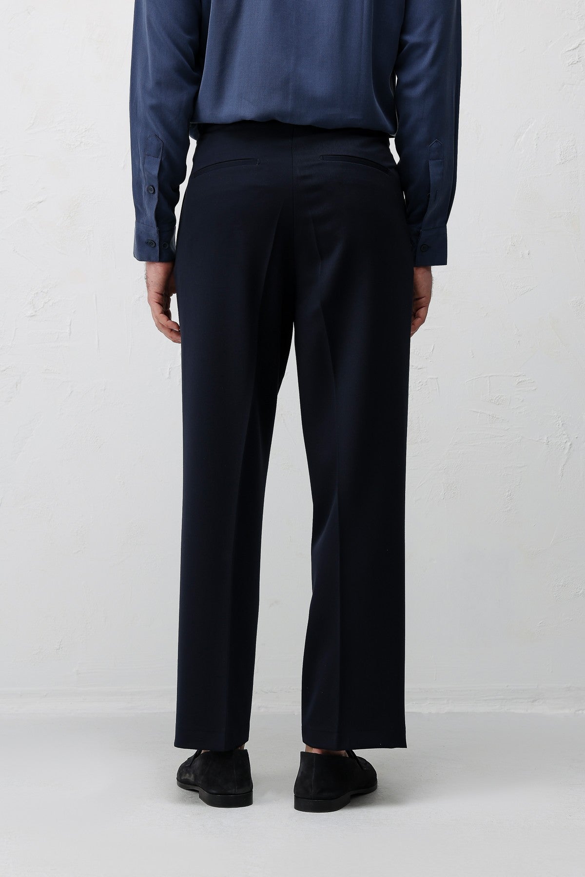 Antioch Siyah-1 Relax Fit Pilili Erkek Pantolon