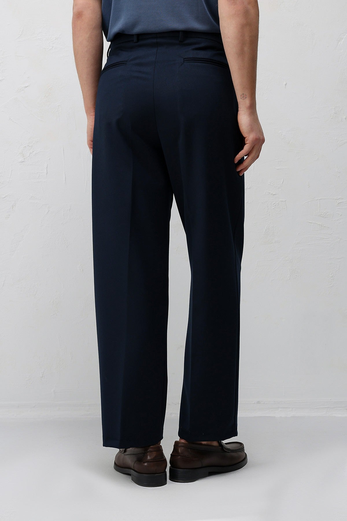 Antioch Siyah-1 Relax Fit Pilili Erkek Pantolon