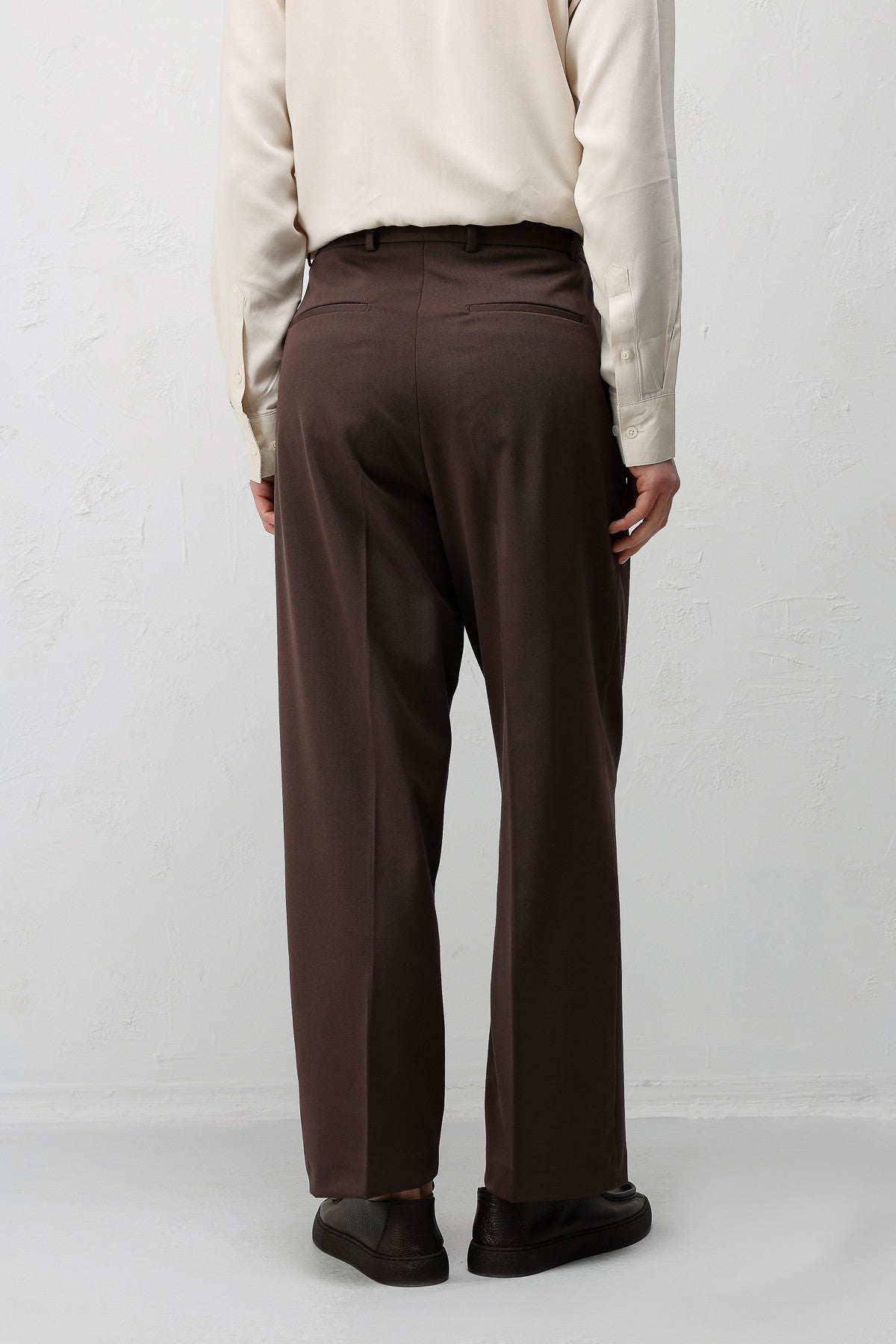 Antioch Siyah-1 Relax Fit Pilili Erkek Pantolon