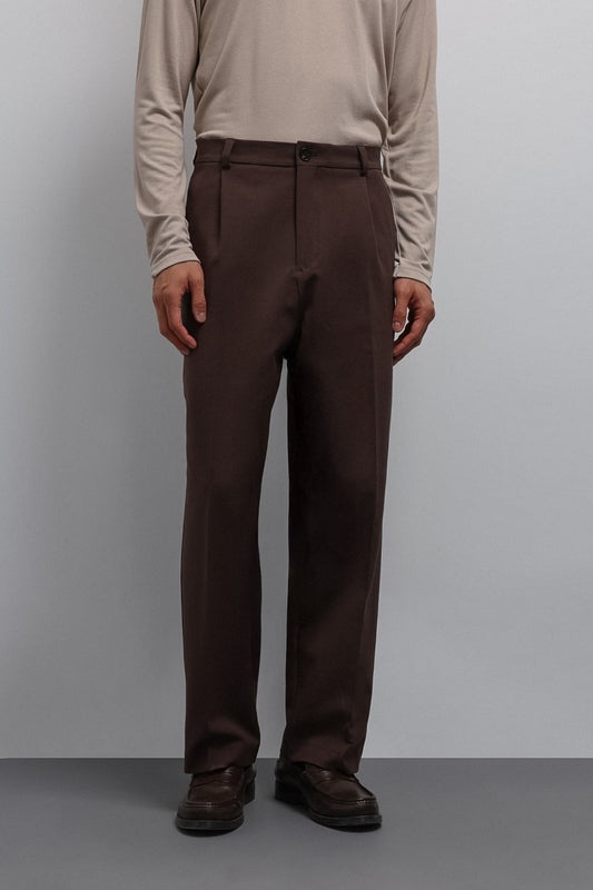 Antioch Siyah-1 Relax Fit Pilili Erkek Pantolon