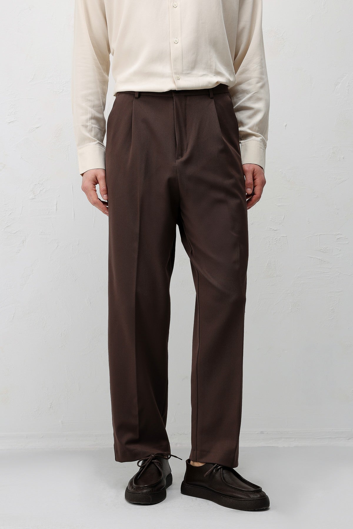Antioch Siyah-1 Relax Fit Pilili Erkek Pantolon