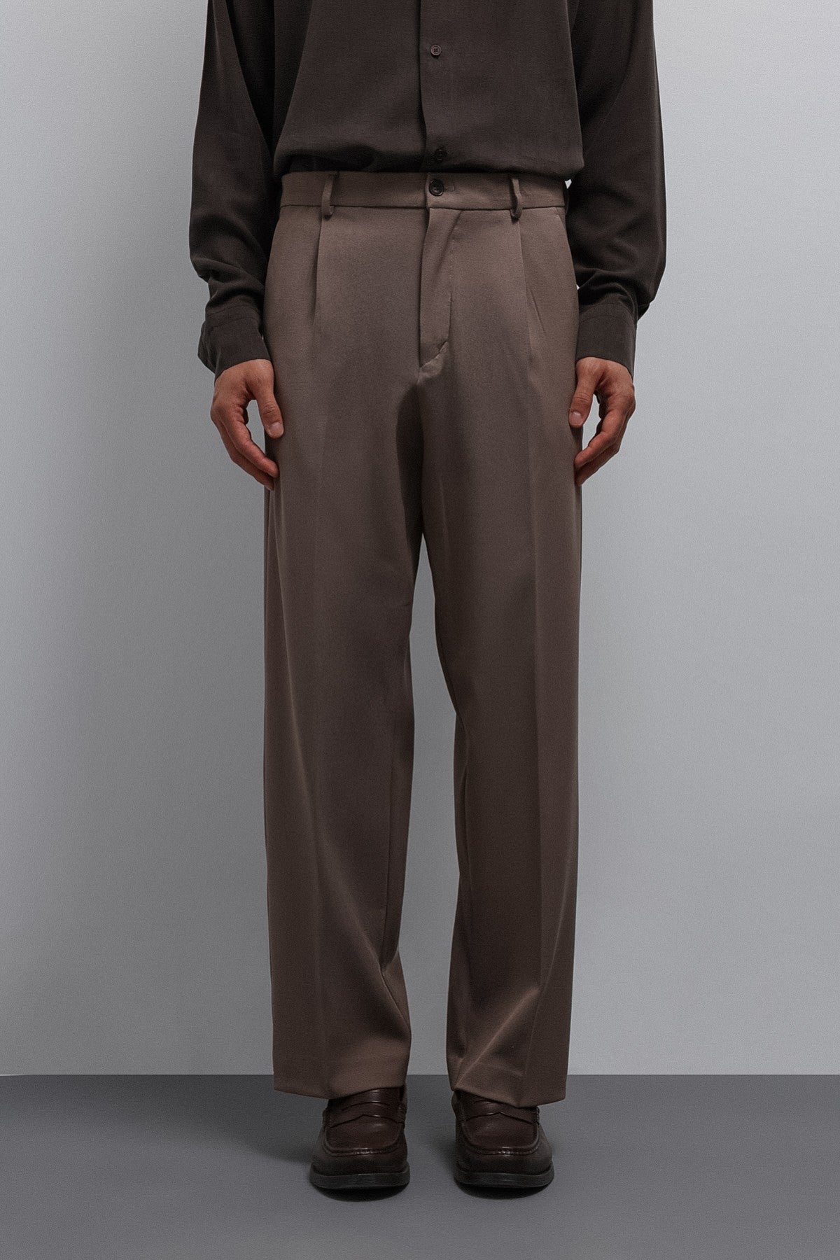 Antioch Siyah-1 Relax Fit Pilili Erkek Pantolon
