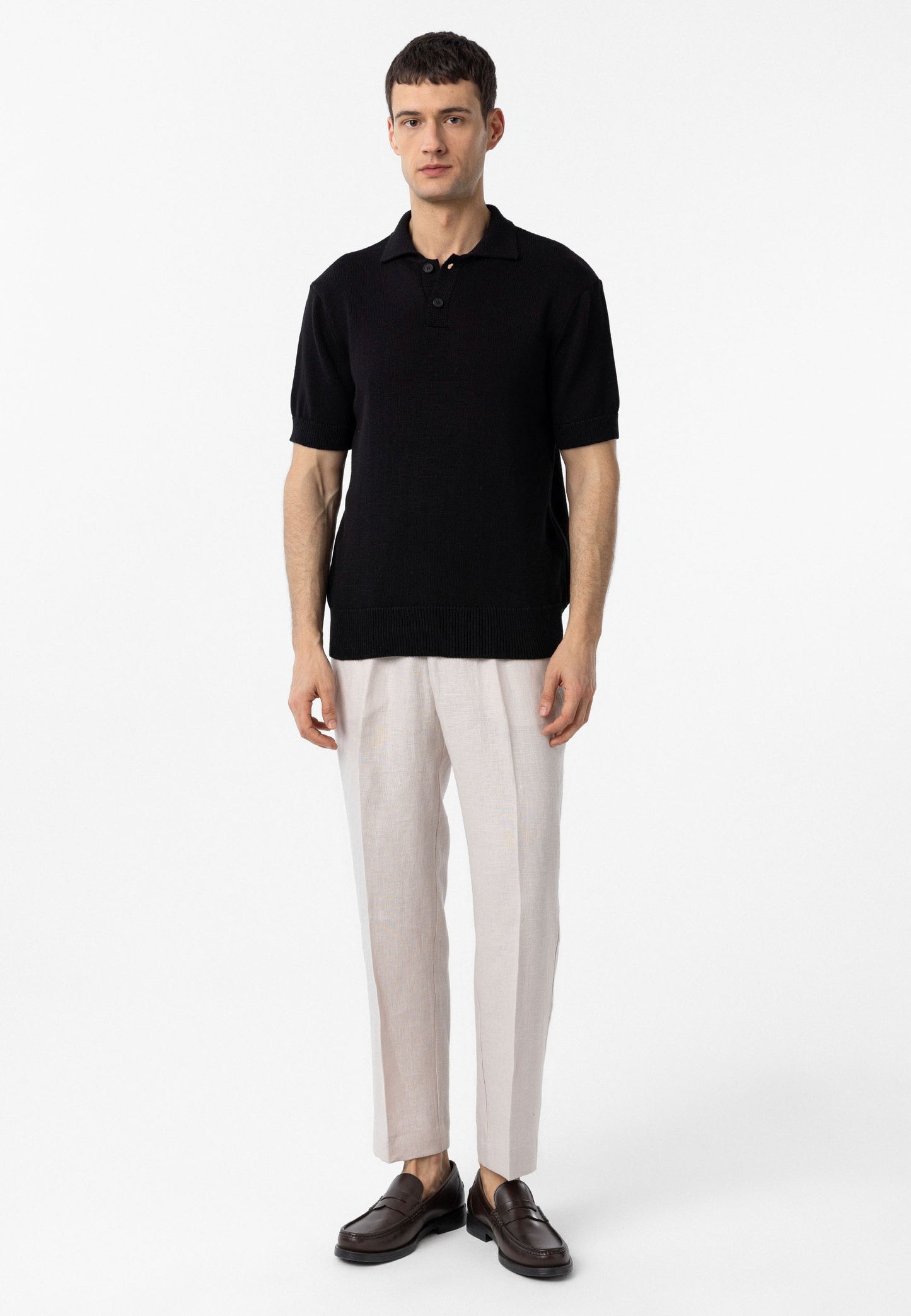 100% Pamuk Polo Yaka Triko T-Shirt
