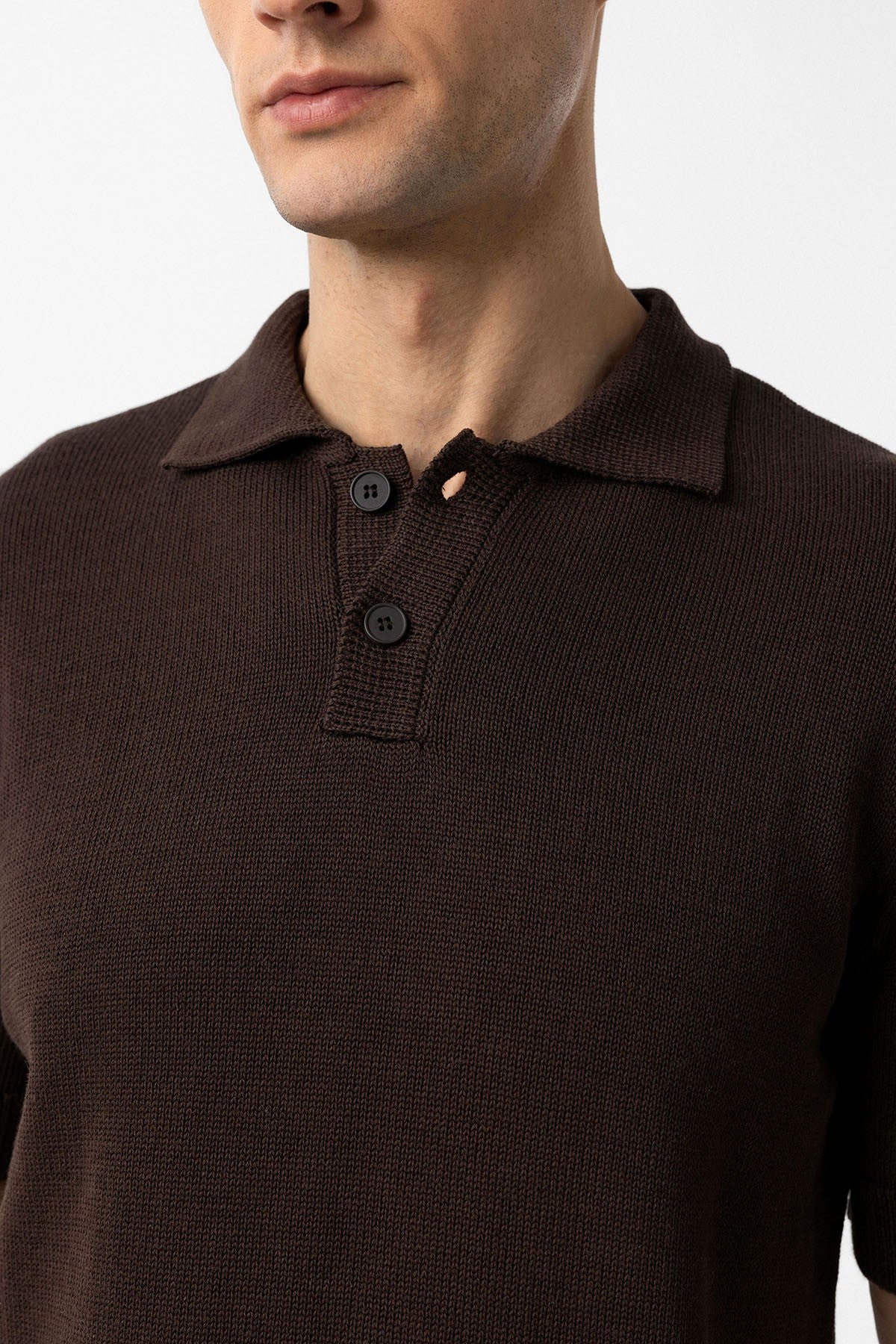Antioch Siyah 100% Pamuk Polo Yaka Triko T-Shirt
