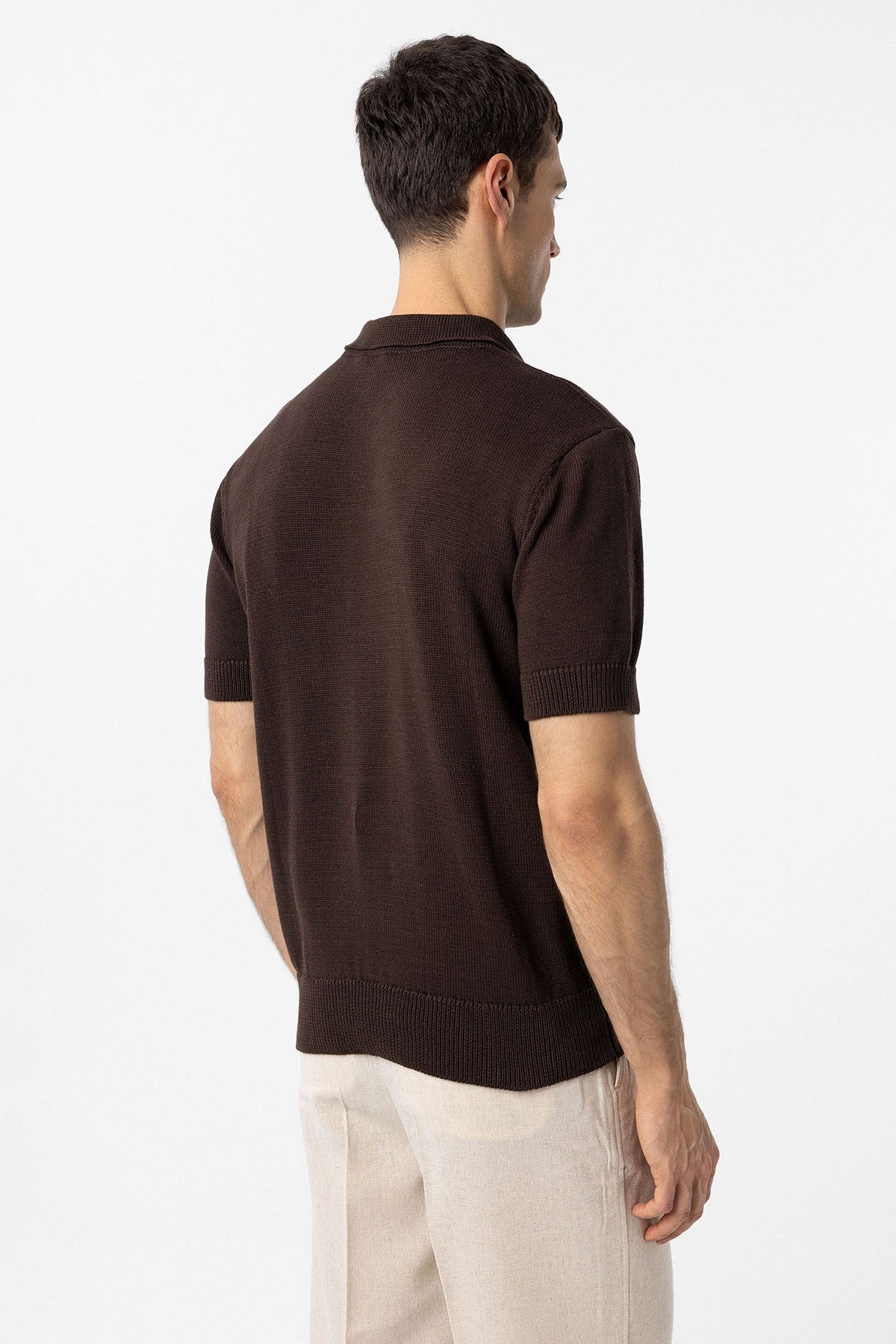 Antioch Siyah 100% Pamuk Polo Yaka Triko T-Shirt