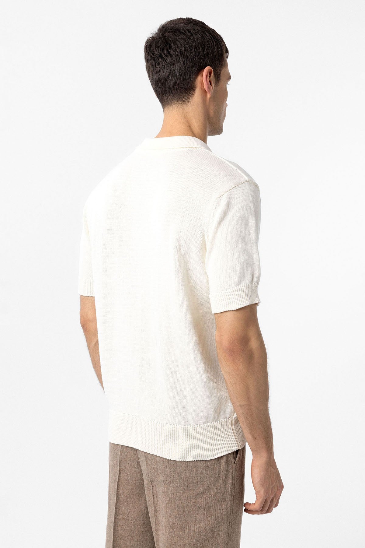 Antioch Siyah 100% Pamuk Polo Yaka Triko T-Shirt