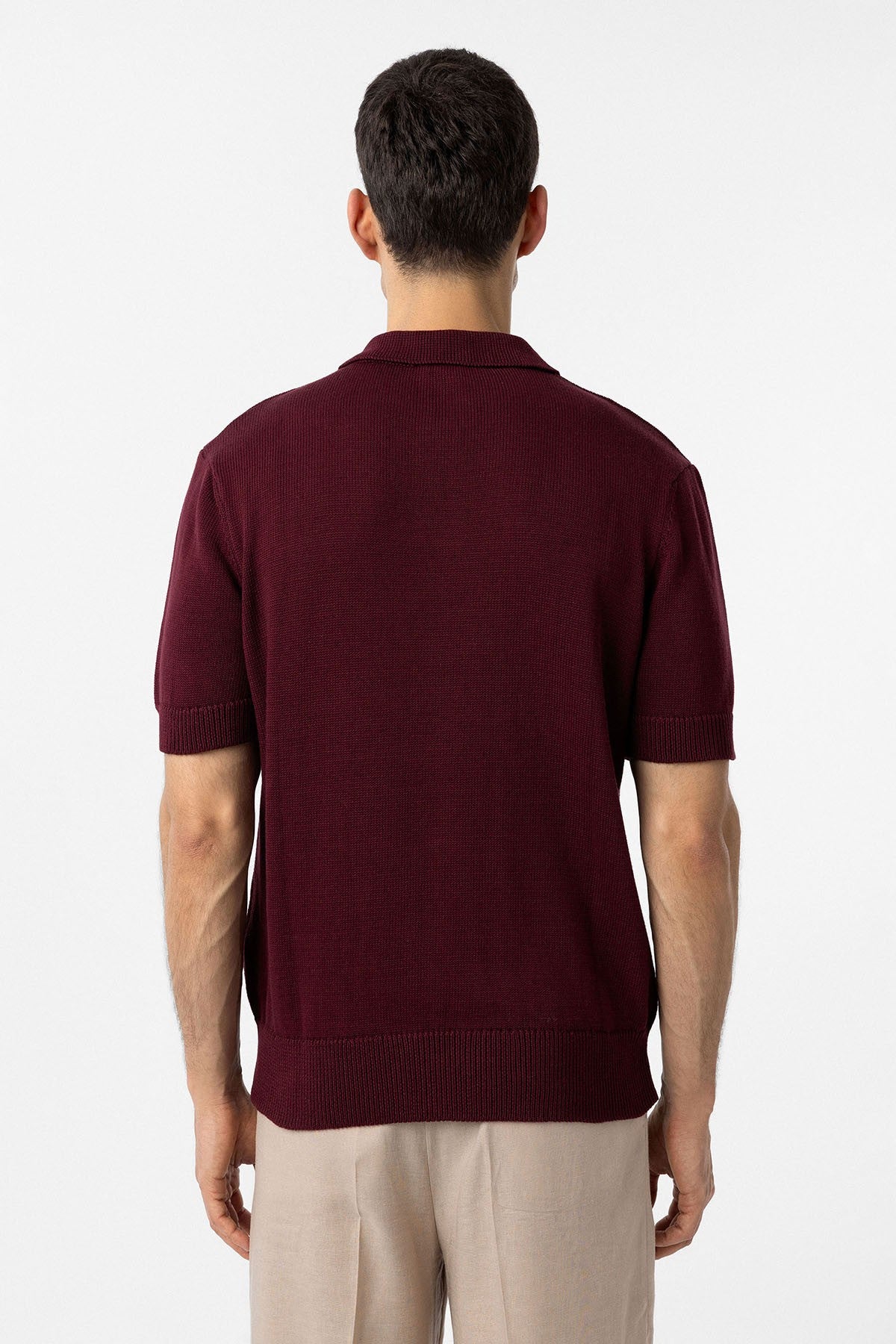 Antioch Siyah 100% Pamuk Polo Yaka Triko T-Shirt