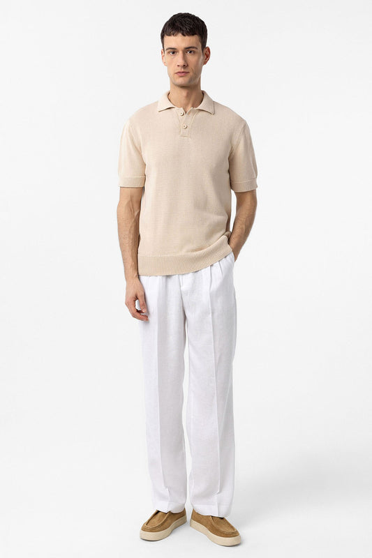 Antioch Siyah 100% Pamuk Polo Yaka Triko T-Shirt
