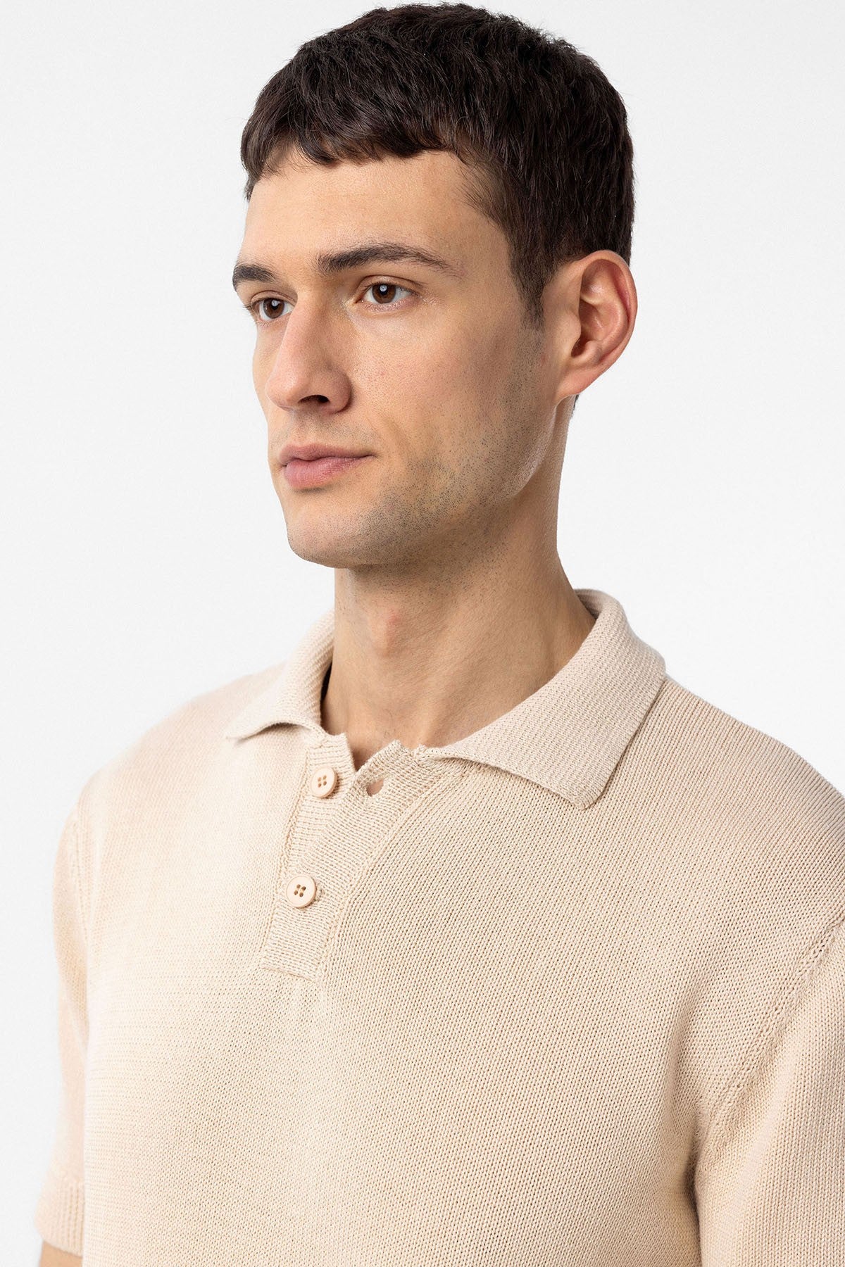 Antioch Siyah 100% Pamuk Polo Yaka Triko T-Shirt