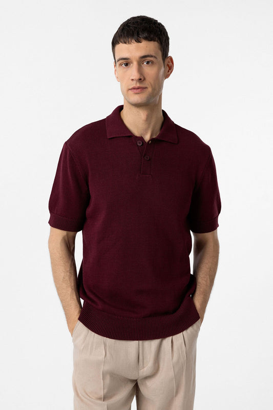 Antioch Siyah 100% Pamuk Polo Yaka Triko T-Shirt