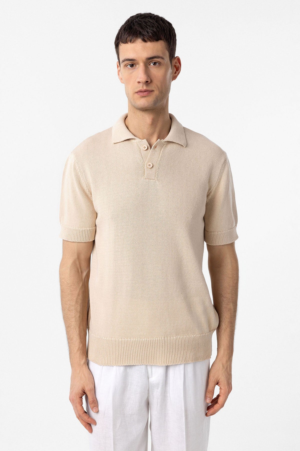 Antioch Siyah 100% Pamuk Polo Yaka Triko T-Shirt