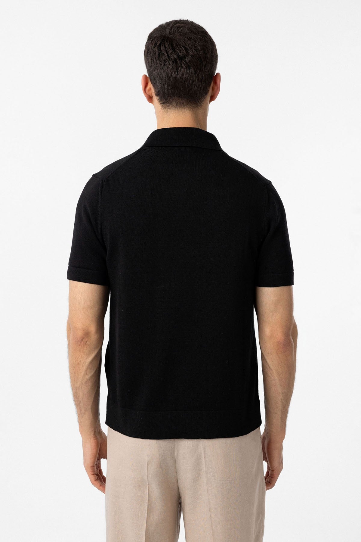 Antioch 100% Pamuk Apaş Yaka Triko T-Shirt