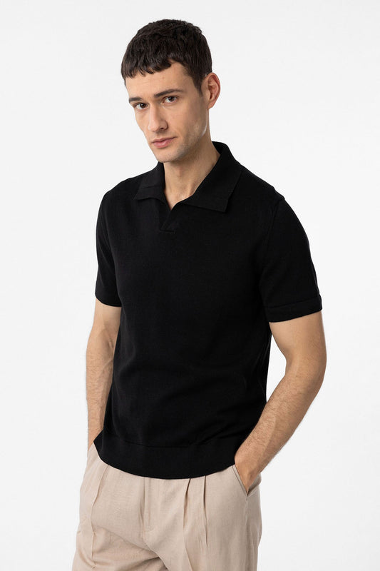 Antioch 100% Pamuk Apaş Yaka Triko T-Shirt