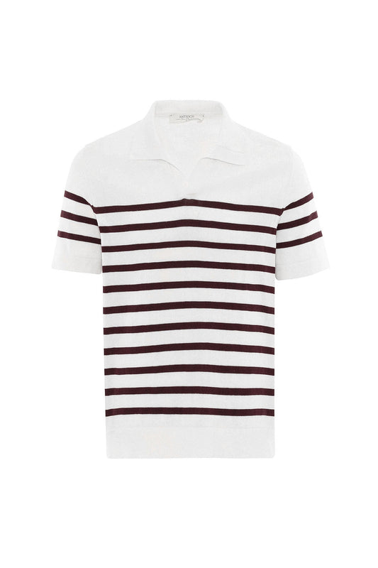 Antioch Polo Yaka Çizgili Erkek Triko T-Shirt