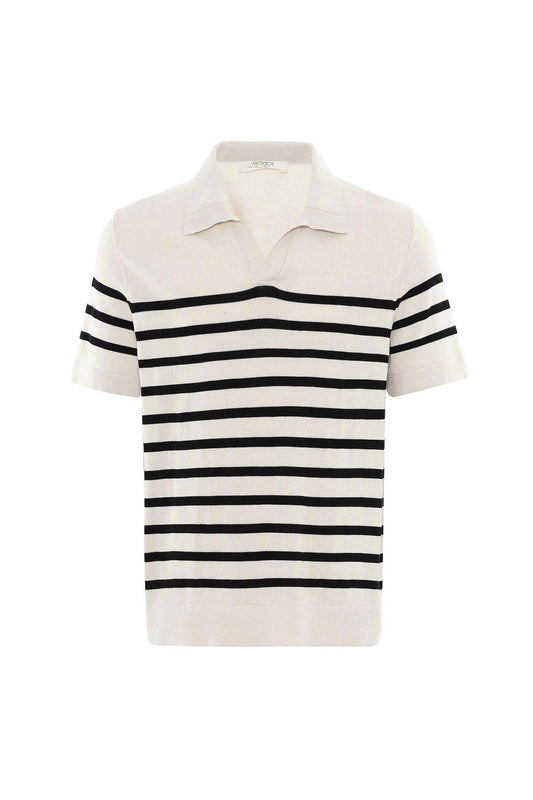 Antioch Polo Yaka Çizgili Erkek Triko T-Shirt