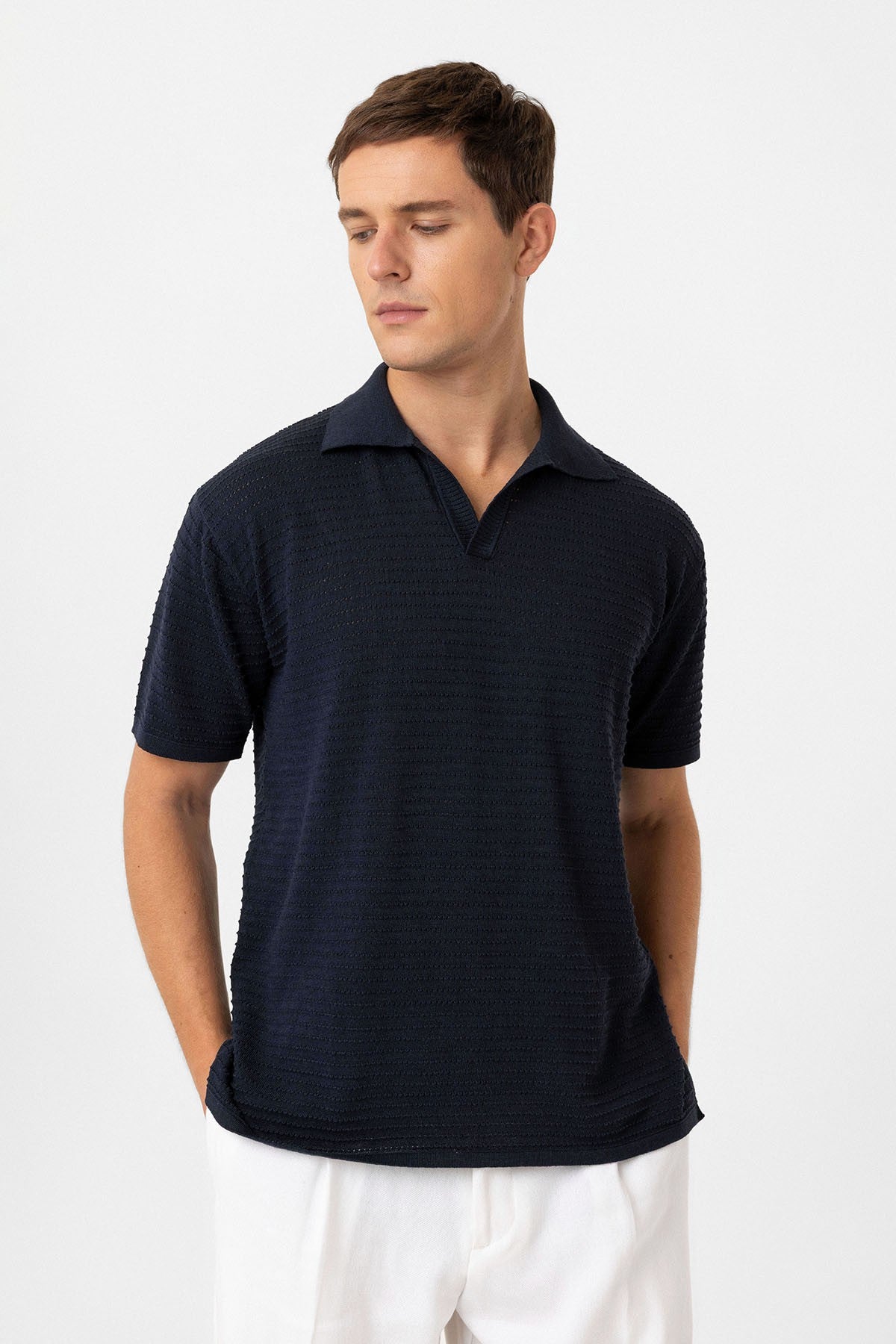 Antioch Polo Yaka Dokulu Erkek Triko T-Shirt
