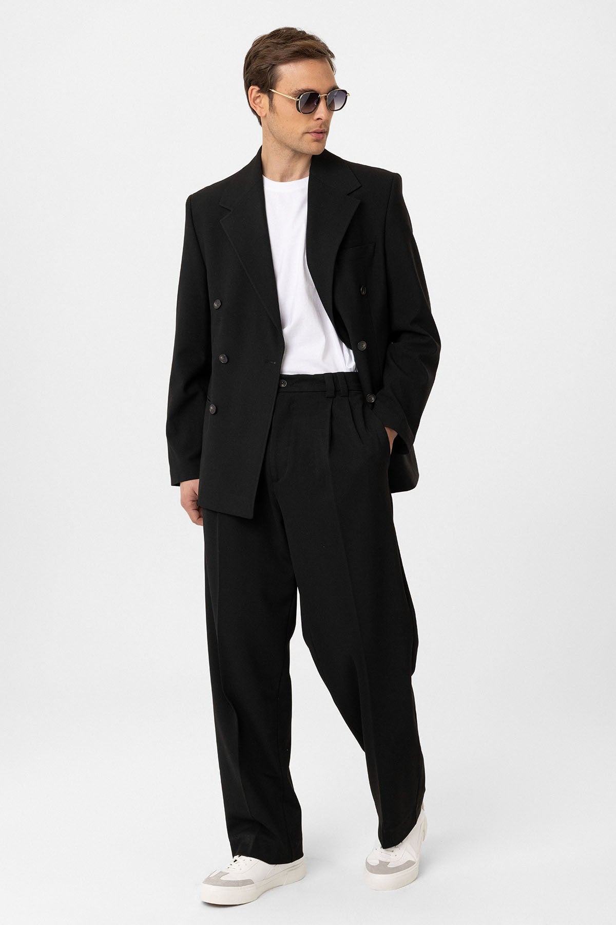 Antioch Relax Fit Kruvaze Erkek Blazer Ceket