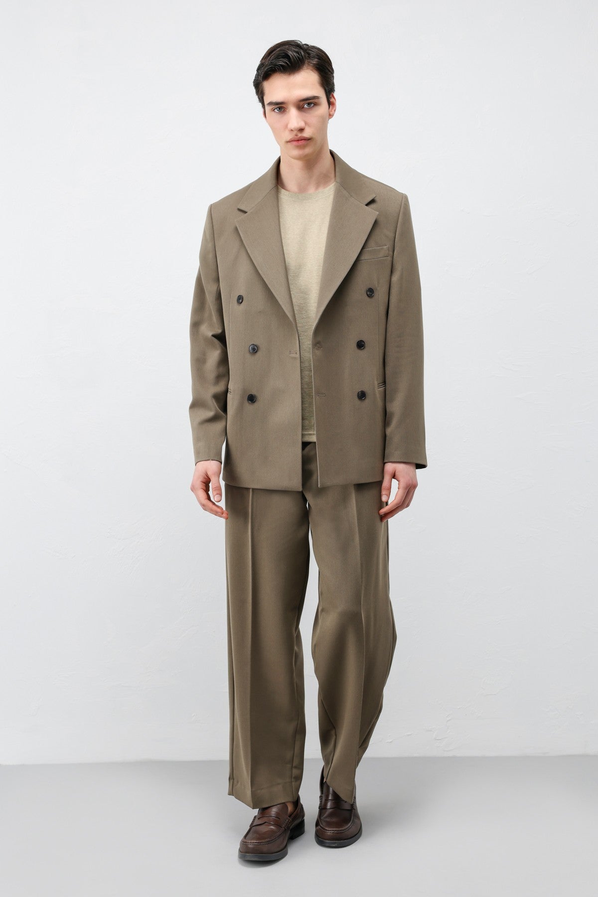 Antioch Relax Fit Kruvaze Erkek Blazer Ceket