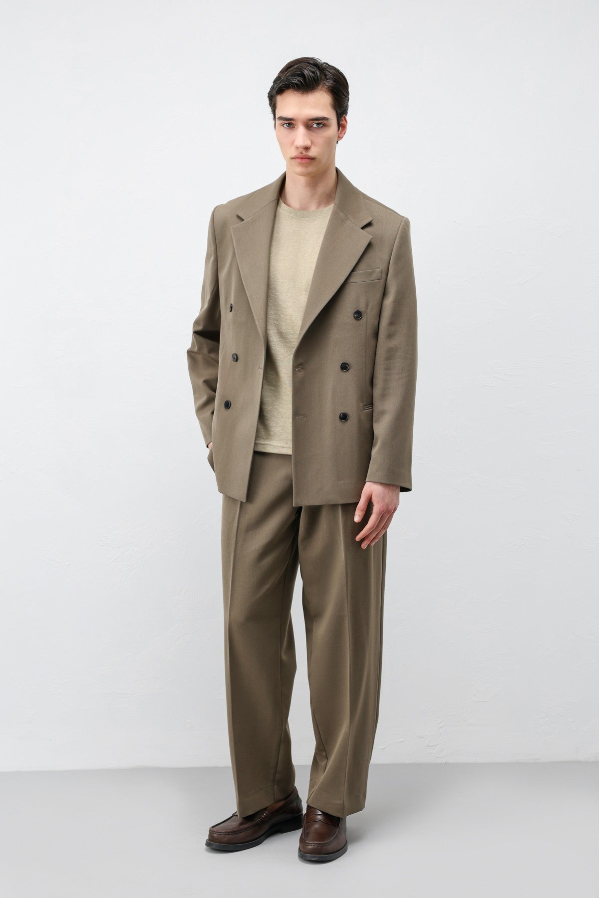 Antioch Relax Fit Kruvaze Erkek Blazer Ceket