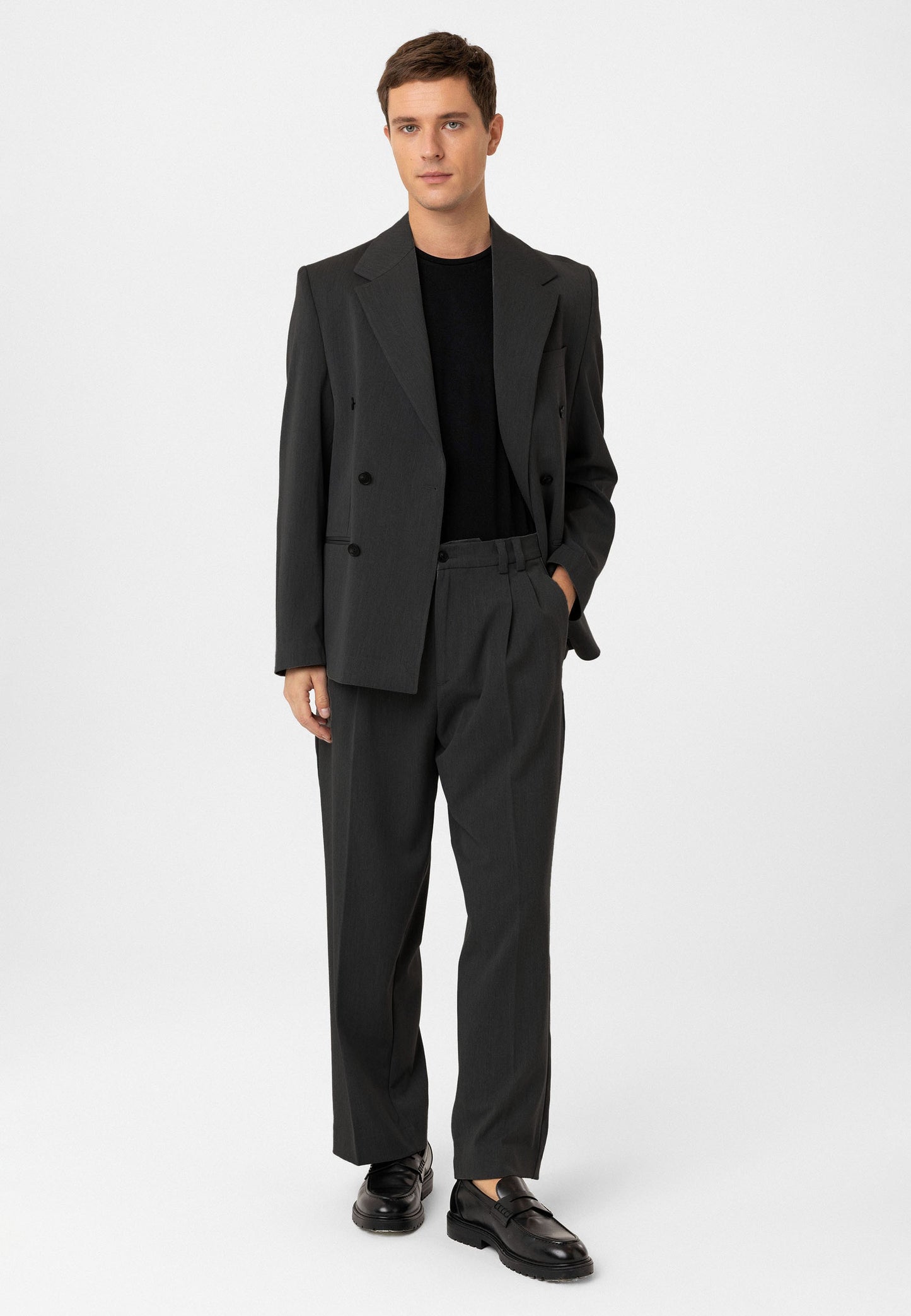 Antioch Relax Fit Kruvaze Erkek Blazer Ceket
